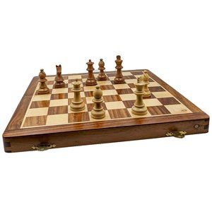 Handmade Folding Wooden Chess Board (12 inch)